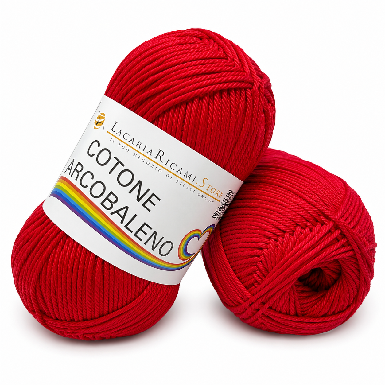 Cotone ARCOBALENO - LacariaRicami.Store - Colore: 33 - ROSSO - by LacariaRicami.Store