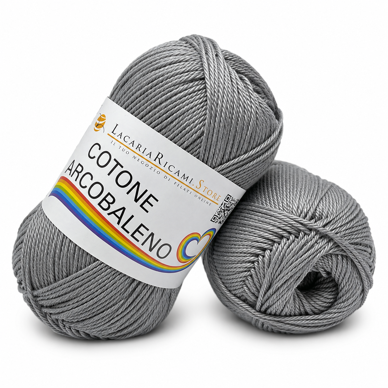 Cotone ARCOBALENO - LacariaRicami.Store - Colore: 39 - GRIGIO - by LacariaRicami.Store