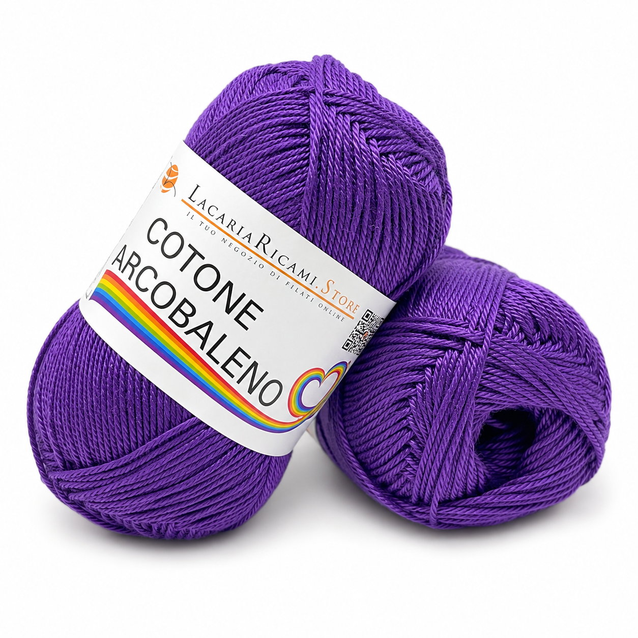 Cotone ARCOBALENO - LacariaRicami.Store - Colore: 50 - VIOLA - by LacariaRicami.Store