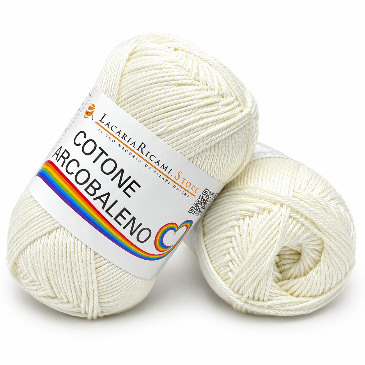 Cotone ARCOBALENO - LacariaRicami.Store - Colore: 52 - AVORIO - by LacariaRicami.Store