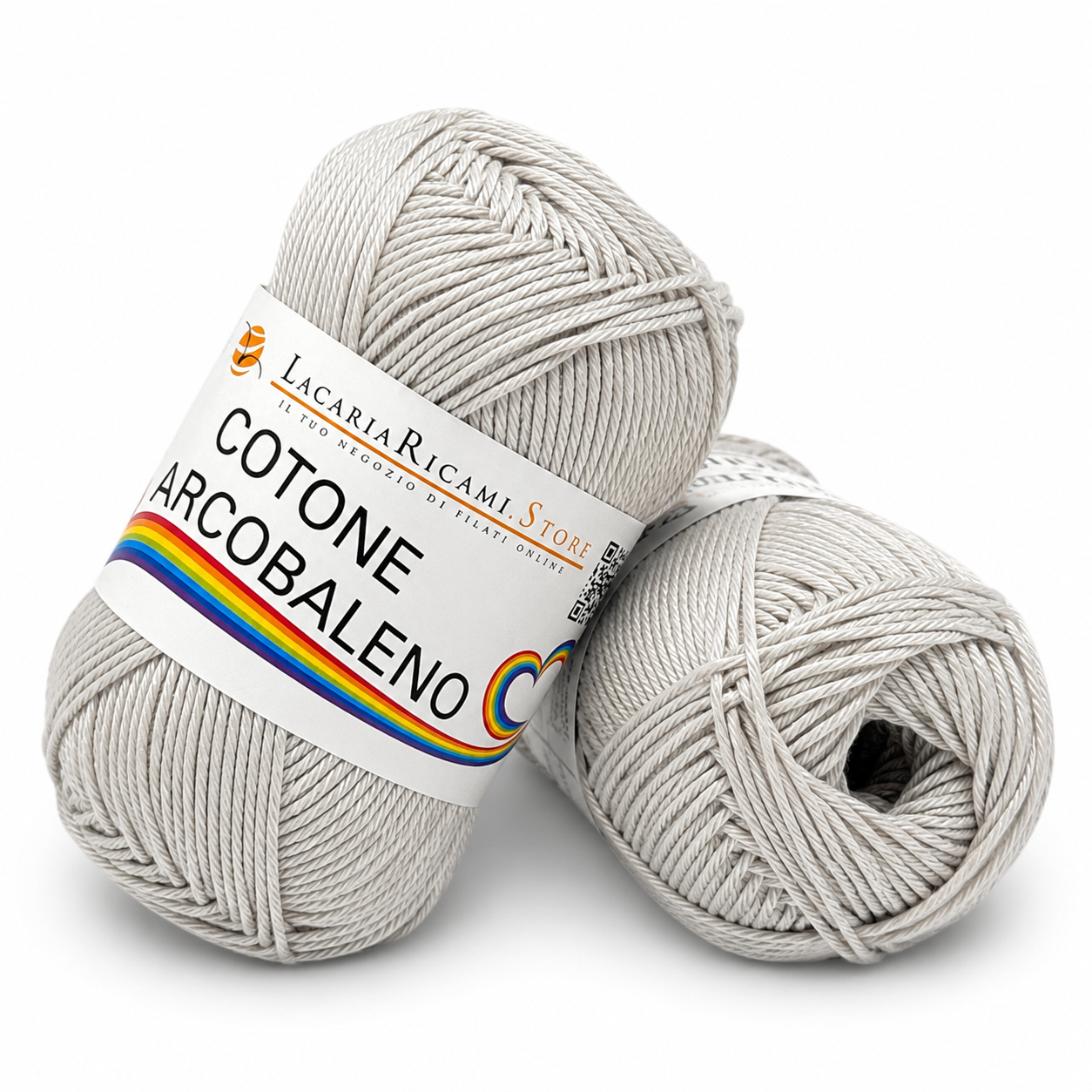 Cotone ARCOBALENO - LacariaRicami.Store - Colore: 90 - PERLA - by LacariaRicami.Store