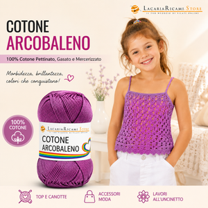 Cotone ARCOBALENO - LacariaRicami.Store - Colore: - by LacariaRicami.Store