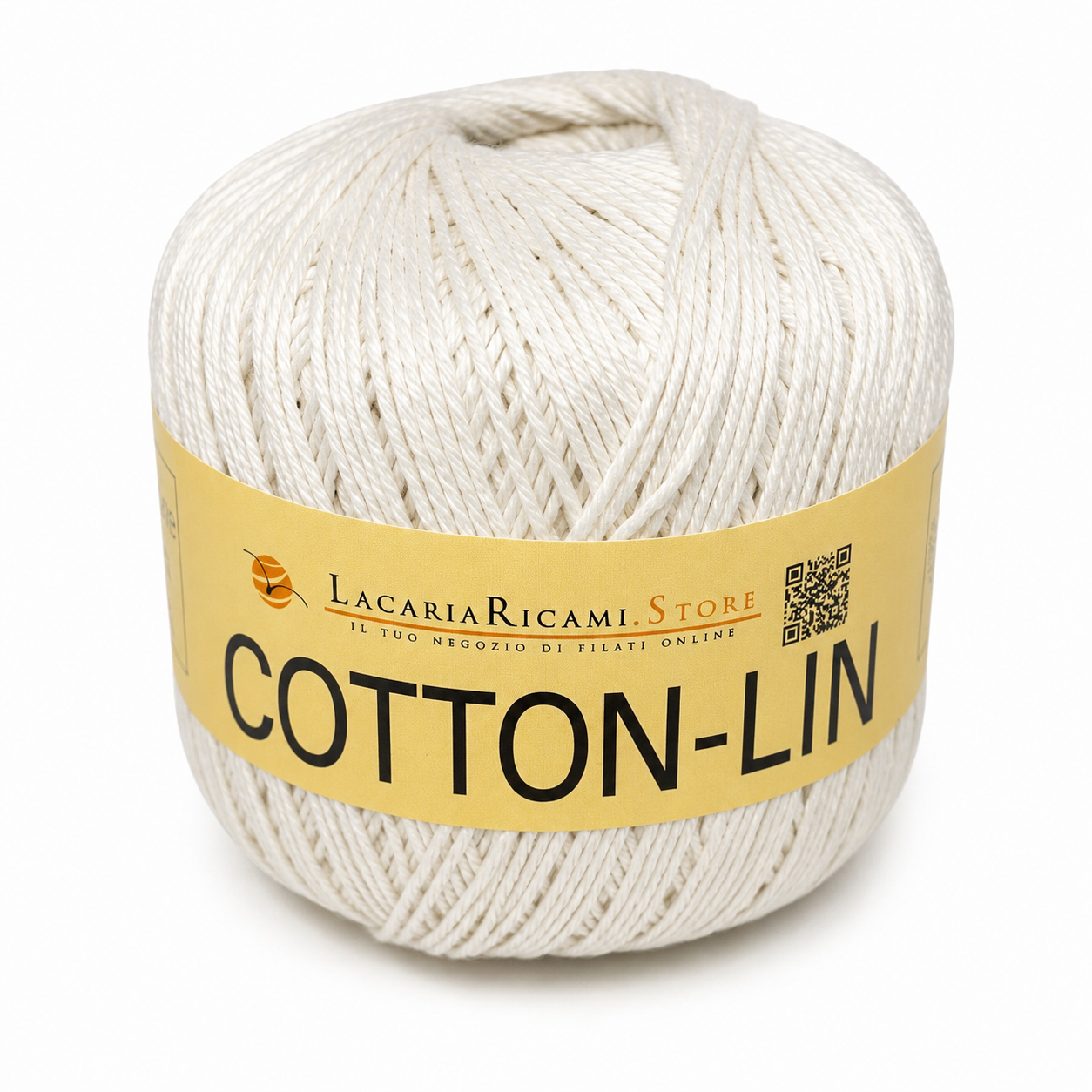 COTONE-LINO Cotton-Lin - LacariaRicami.Store - Colore: 02 - PANNA - by LacariaRicami.Store