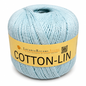 COTONE-LINO Cotton-Lin - LacariaRicami.Store - Colore: 11 - CELESTE - by LacariaRicami.Store
