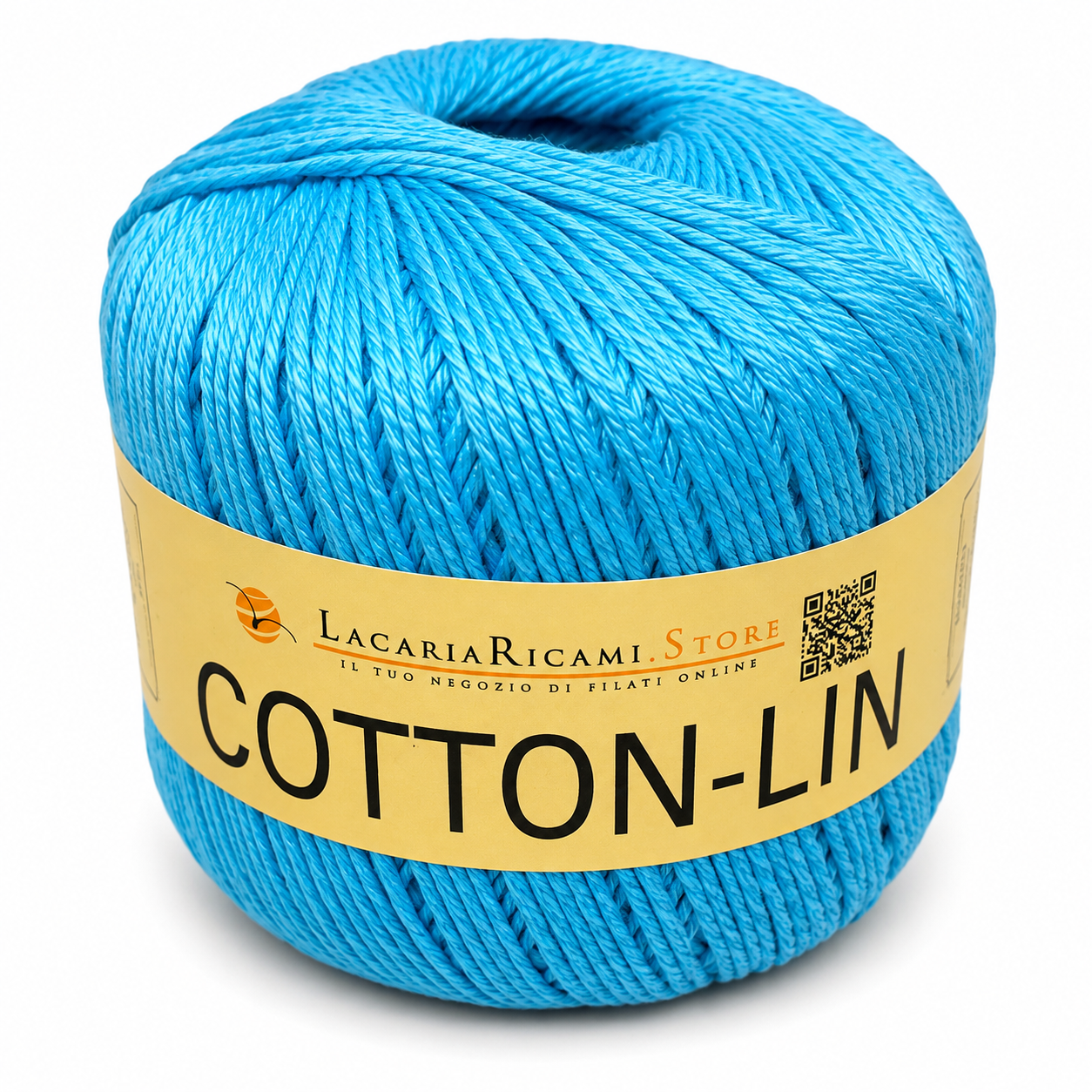 COTONE-LINO Cotton-Lin - LacariaRicami.Store - Colore: 12 - TURCHESE - by LacariaRicami.Store
