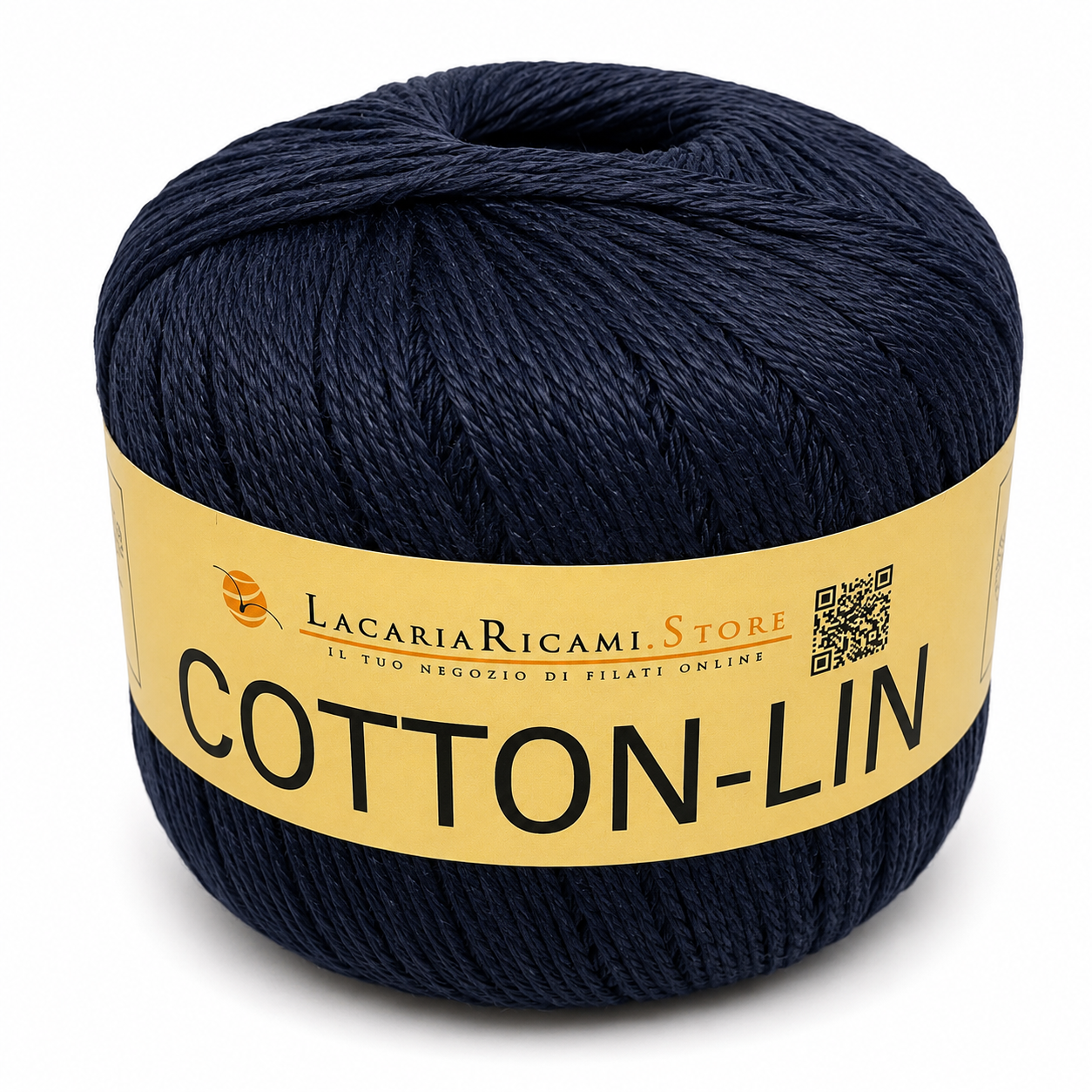 COTONE-LINO Cotton-Lin - LacariaRicami.Store - Colore: 14 - BLU NOTTE - by LacariaRicami.Store