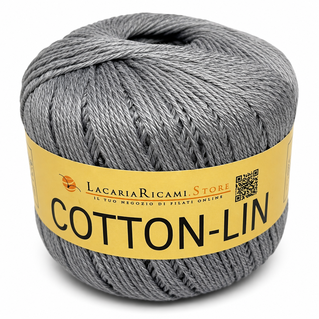 COTONE-LINO Cotton-Lin - LacariaRicami.Store - Colore: 15 - GRIGIO - by LacariaRicami.Store