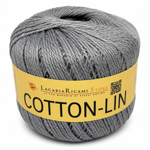 COTONE-LINO Cotton-Lin - LacariaRicami.Store - Colore: 15 - GRIGIO - by LacariaRicami.Store