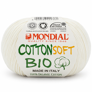 Cotone COTTON SOFT BIO - MONDIAL - Colore: 010 - PANNA - by LacariaRicami.Store
