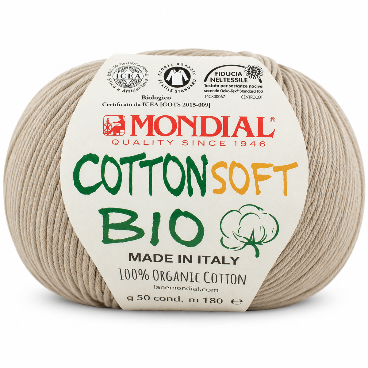 Cotone COTTON SOFT BIO - MONDIAL - Colore: 163 - NOCCIOLA - by LacariaRicami.Store