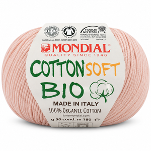 Cotone COTTON SOFT BIO - MONDIAL - Colore: 740 - ROSA CIPRIA - by LacariaRicami.Store