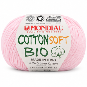 Cotone COTTON SOFT BIO - MONDIAL - Colore: 906 - ROSA BABY - by LacariaRicami.Store