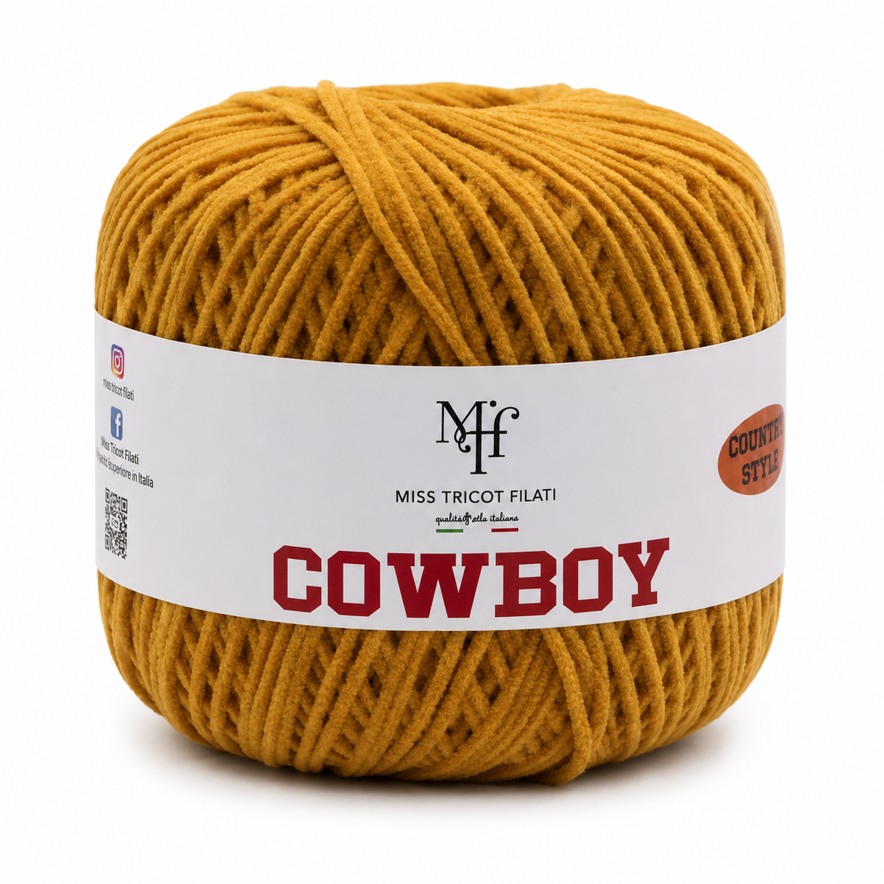 CORDINO CowBoy – Miss Tricot Filati - Colore: 06 - MOSTARDA - by LacariaRicami.Store
