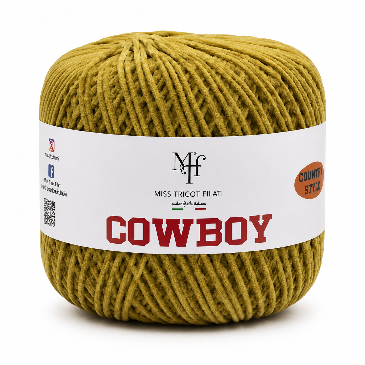 CORDINO CowBoy – Miss Tricot Filati - Colore: 07 - OLIO - by LacariaRicami.Store
