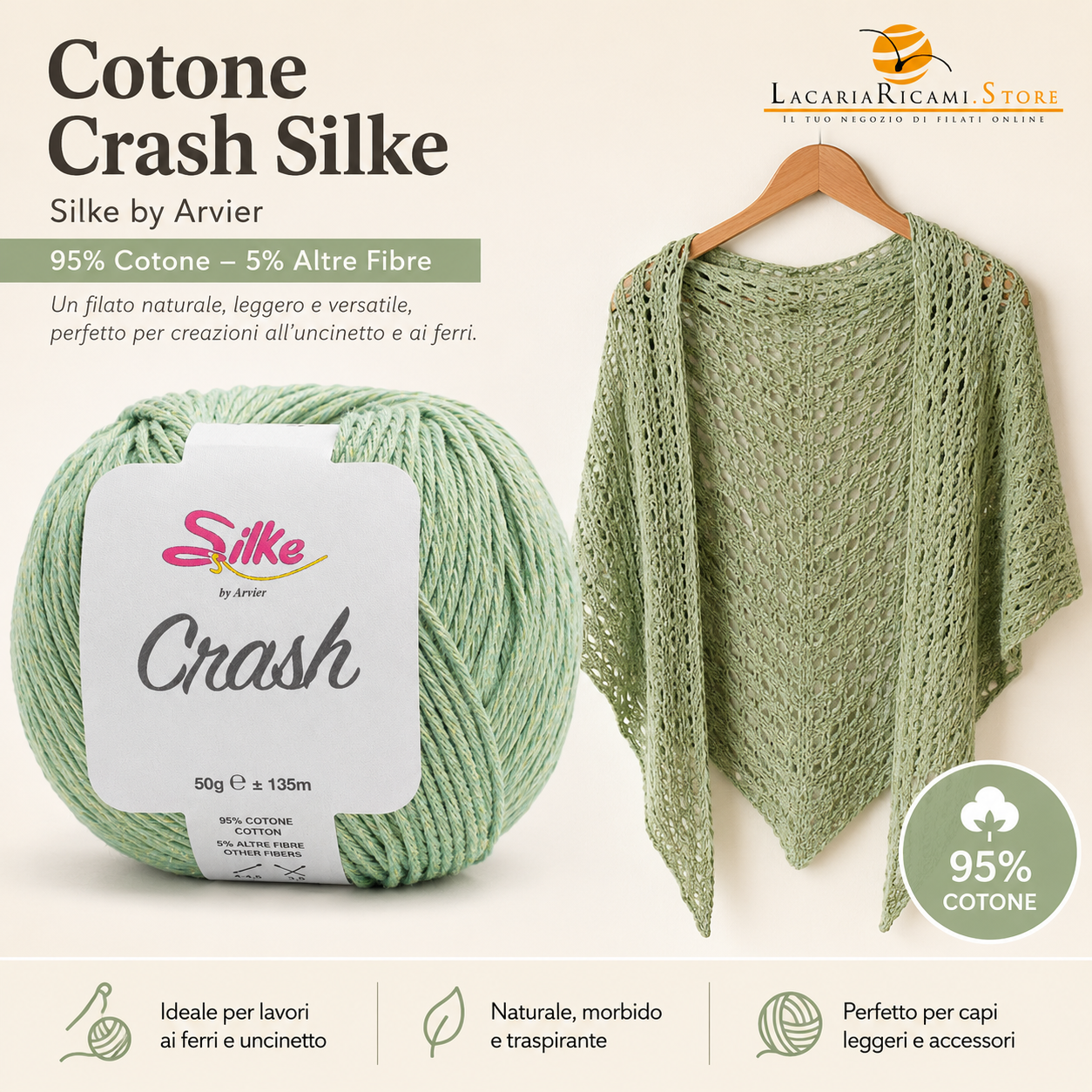Cotone CRASH - Silke - Colore: - by LacariaRicami.Store