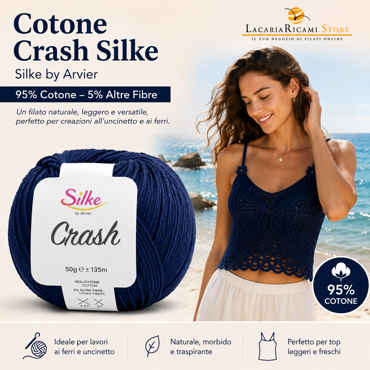 Cotone CRASH - Silke - Colore: - by LacariaRicami.Store