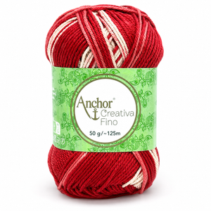 Cotone CREATIVA FINO MULTICOLOUR - ANCHOR - Colore: 00901 - ROSSO BEIGE MIX - by LacariaRicami.Store