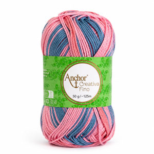 Cotone CREATIVA FINO MULTICOLOUR - ANCHOR - Colore: 00904 - ROSA VERDE ACQUA MIX - by LacariaRicami.Store