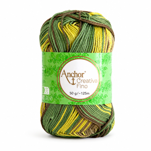 Cotone CREATIVA FINO MULTICOLOUR - ANCHOR - Colore: 00905 - GIALLO VERDE MARRONE MIX - by LacariaRicami.Store