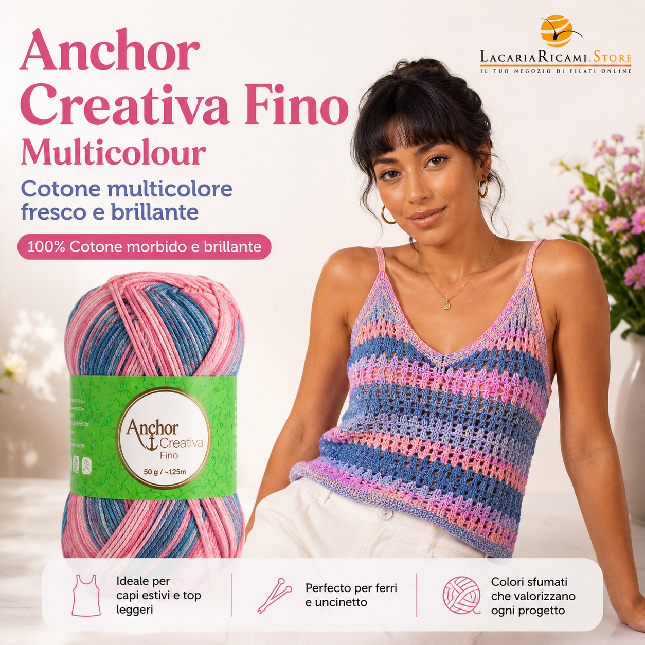 Cotone CREATIVA FINO MULTICOLOUR - ANCHOR - Colore: - by LacariaRicami.Store