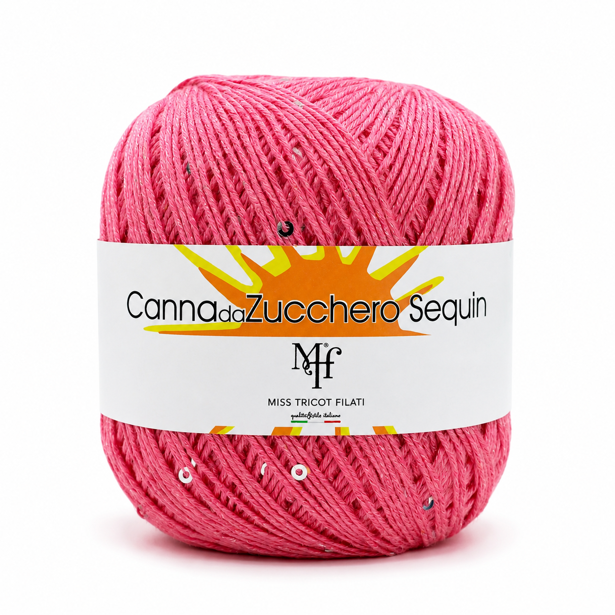 Viscosa CANNA DA ZUCCHERO SEQUIN - Miss Tricot Filati - Colore: 253 - ROSA SHOCK - by LacariaRicami.Store