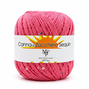 Viscosa CANNA DA ZUCCHERO SEQUIN - Miss Tricot Filati - Colore: 253 - ROSA SHOCK - by LacariaRicami.Store