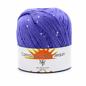Viscosa CANNA DA ZUCCHERO SEQUIN - Miss Tricot Filati - Colore: 254 - VIOLA - by LacariaRicami.Store