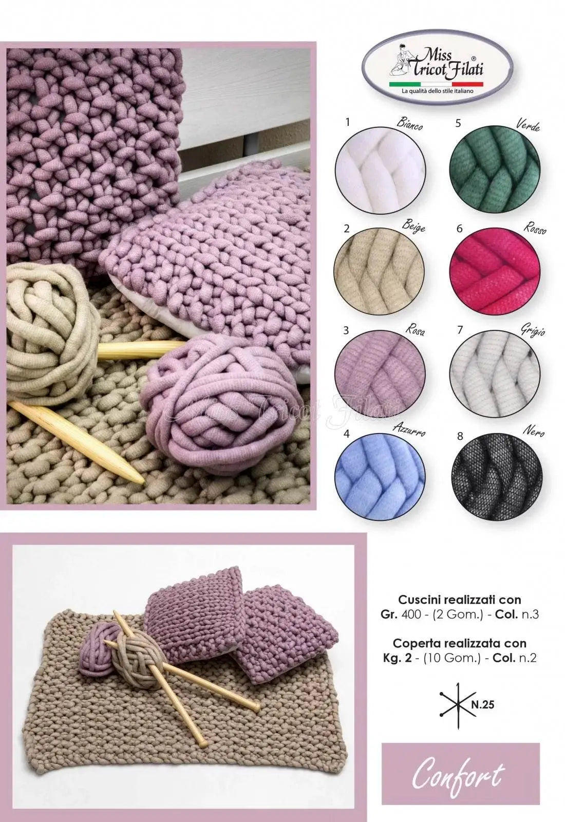 Lana Grossa Confort - Miss Tricot Filati - - LacariaRicami.Store