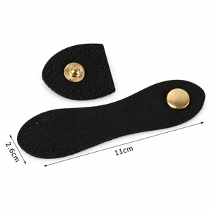 Chiusura a Pressione in ecopelle cucibile per borse | MAF Accessories - Colore: 13072-02 - NERO - by LacariaRicami.Store