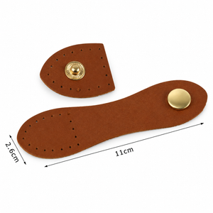 Chiusura a Pressione in ecopelle cucibile per borse | MAF Accessories - Colore: 13072-03 - CUOIO - by LacariaRicami.Store