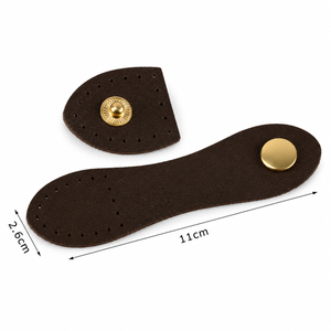 Chiusura a Pressione in ecopelle cucibile per borse | MAF Accessories - Colore: 13072-06 - MARRONE - by LacariaRicami.Store