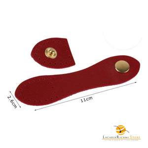 Chiusura a pressione in ecopelle cucibile per borse | MAF Accessories - Colore: 30770 - ROSSO - by LacariaRicami.Store