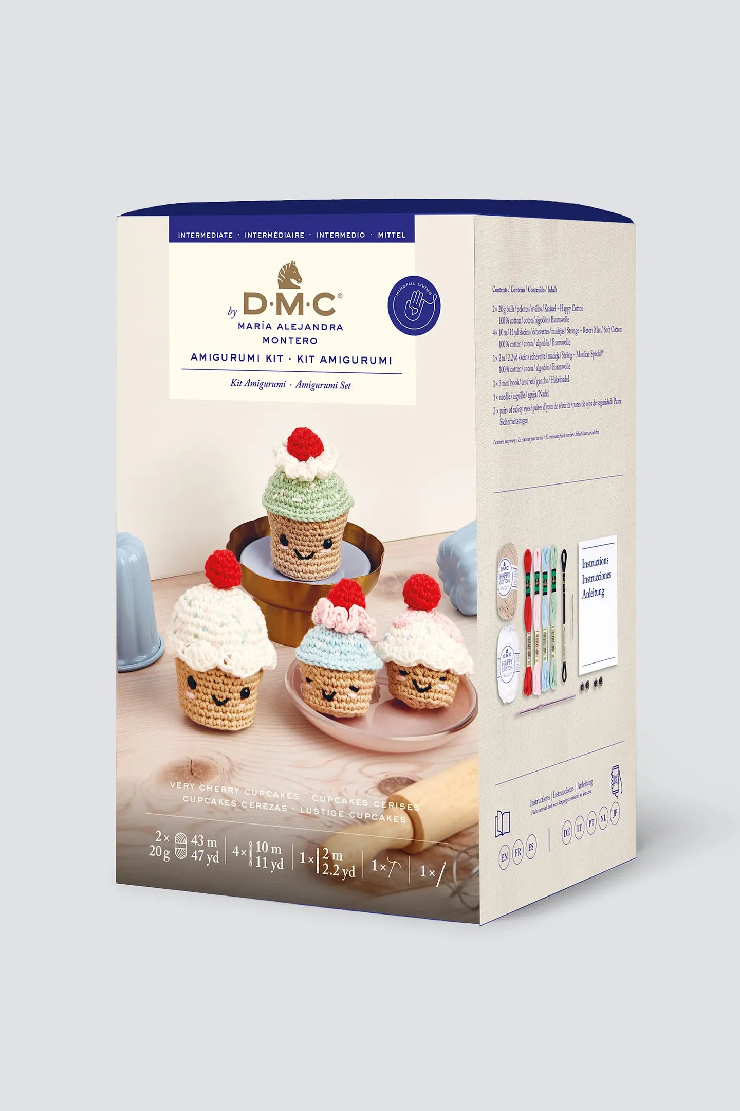 Cupcake alla ciliegia Kit Amigurumi intermedio - DMC