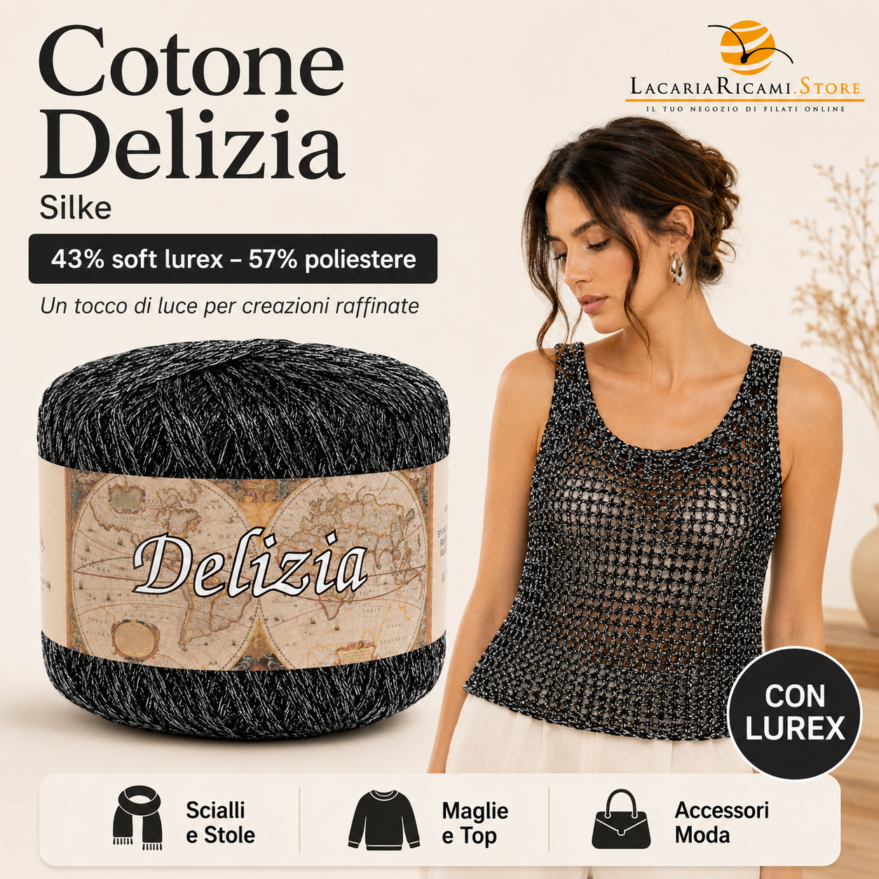 Cotone DELIZIA - Silke - Colore: - by LacariaRicami.Store