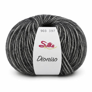 Lana DIONISO - Silke - Colore: 903 - NERO MELANGE - by LacariaRicami.Store