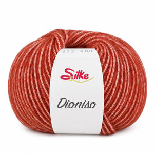 Lana DIONISO - Silke - Colore: 932 - ROSSO MELANGE - by LacariaRicami.Store