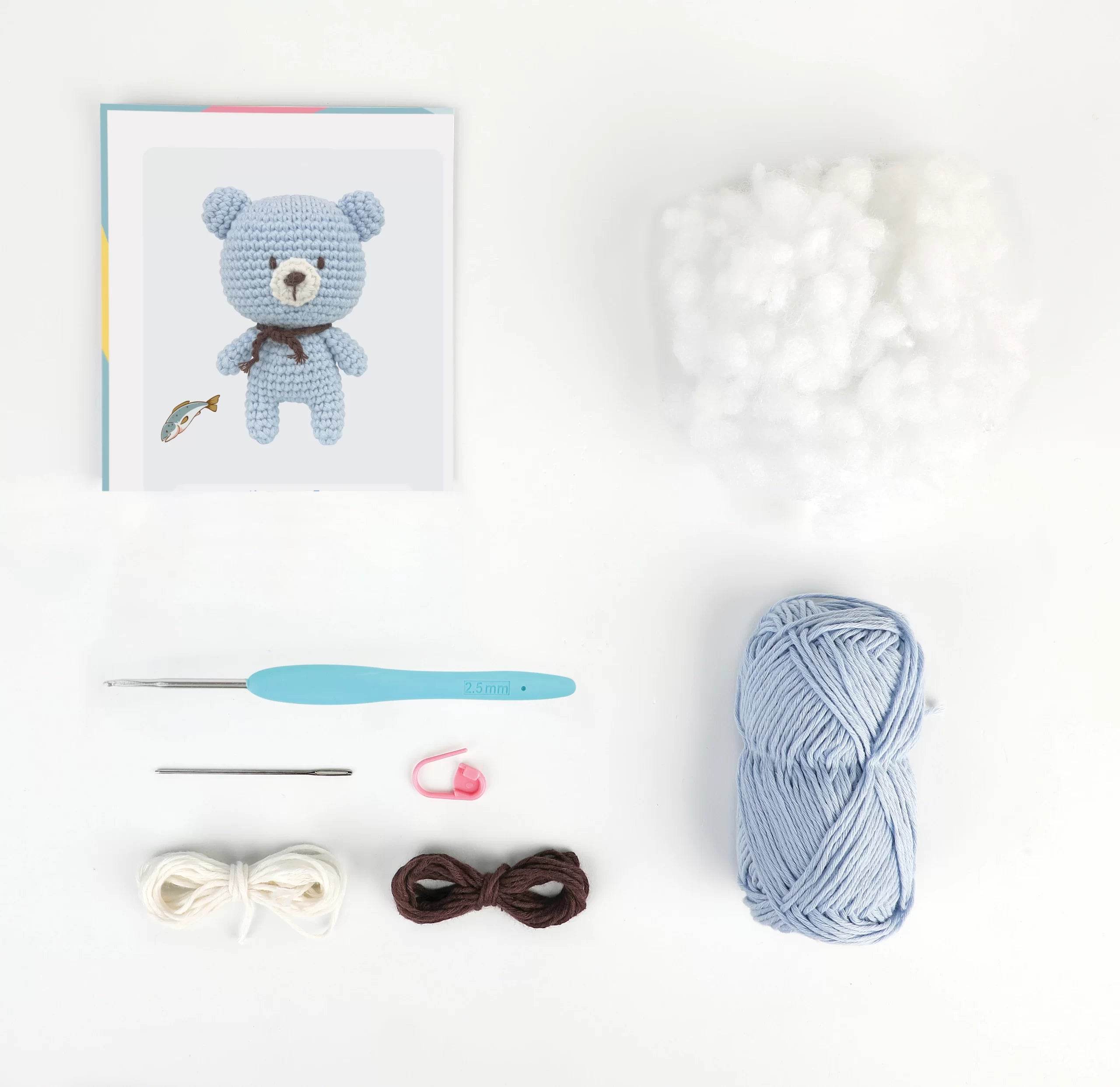 Mini Kit Amigurumi Bobby The Bear - Anchor - - LacariaRicami.Store