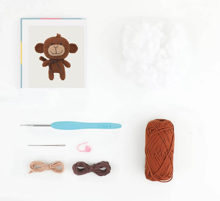 Mini Kit Amigurumi Mimi The Monkey - Anchor - - LacariaRicami.Store
