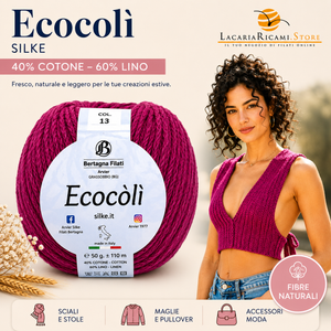 Cotone-Lino ECOCOLÌ - Silke - Colore: - by LacariaRicami.Store