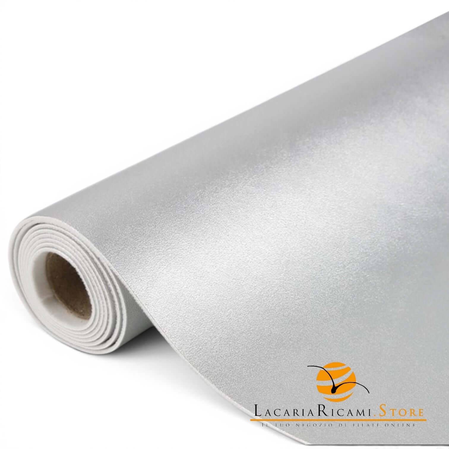 Foglio Ecopelle – Rotolo 45×100 cm | MAF Accessories - Colore: 13597-06J - LISCIO ARGENTO - by LacariaRicami.Store
