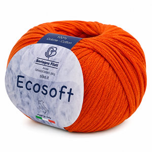 CALDO COTONE Ecosoft - Bertagna Filati - Colore: 55 - ARANCIO - by LacariaRicami.Store