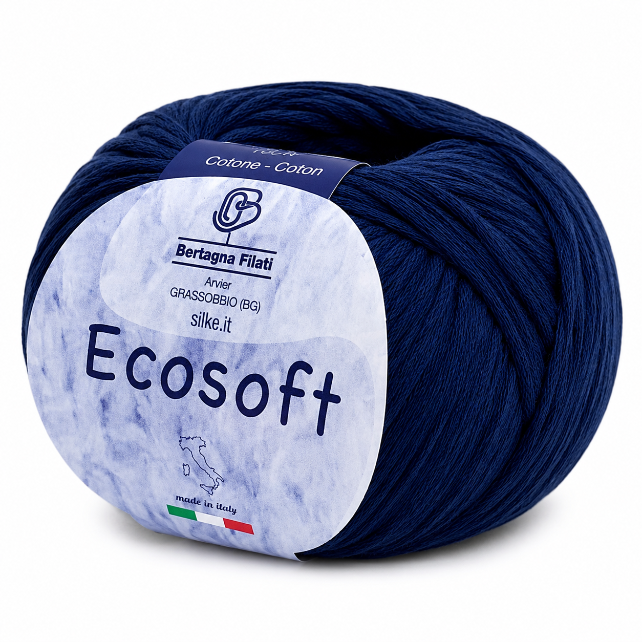 CALDO COTONE Ecosoft - Bertagna Filati - Colore: 610 - BLU - by LacariaRicami.Store