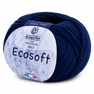 CALDO COTONE Ecosoft - Bertagna Filati - Colore: 610 - BLU - by LacariaRicami.Store
