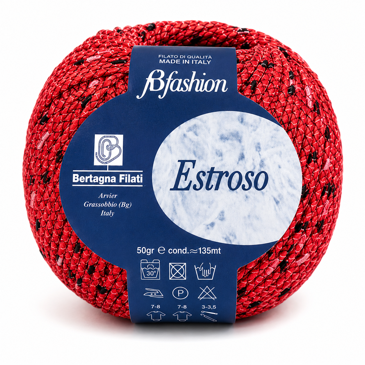COTONE Estroso - Bertagna Filati - Colore: 05 - ROSSO - by LacariaRicami.Store