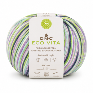 Cotone ECO VITA 3mm Crochet Multicolour - DMC - Colore: 601 - VERDE MULTICOLOR - by LacariaRicami.Store