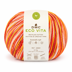 Cotone ECO VITA 3mm Crochet Multicolour - DMC - Colore: 606 - PIASTRELLA MULTICOLOR - by LacariaRicami.Store