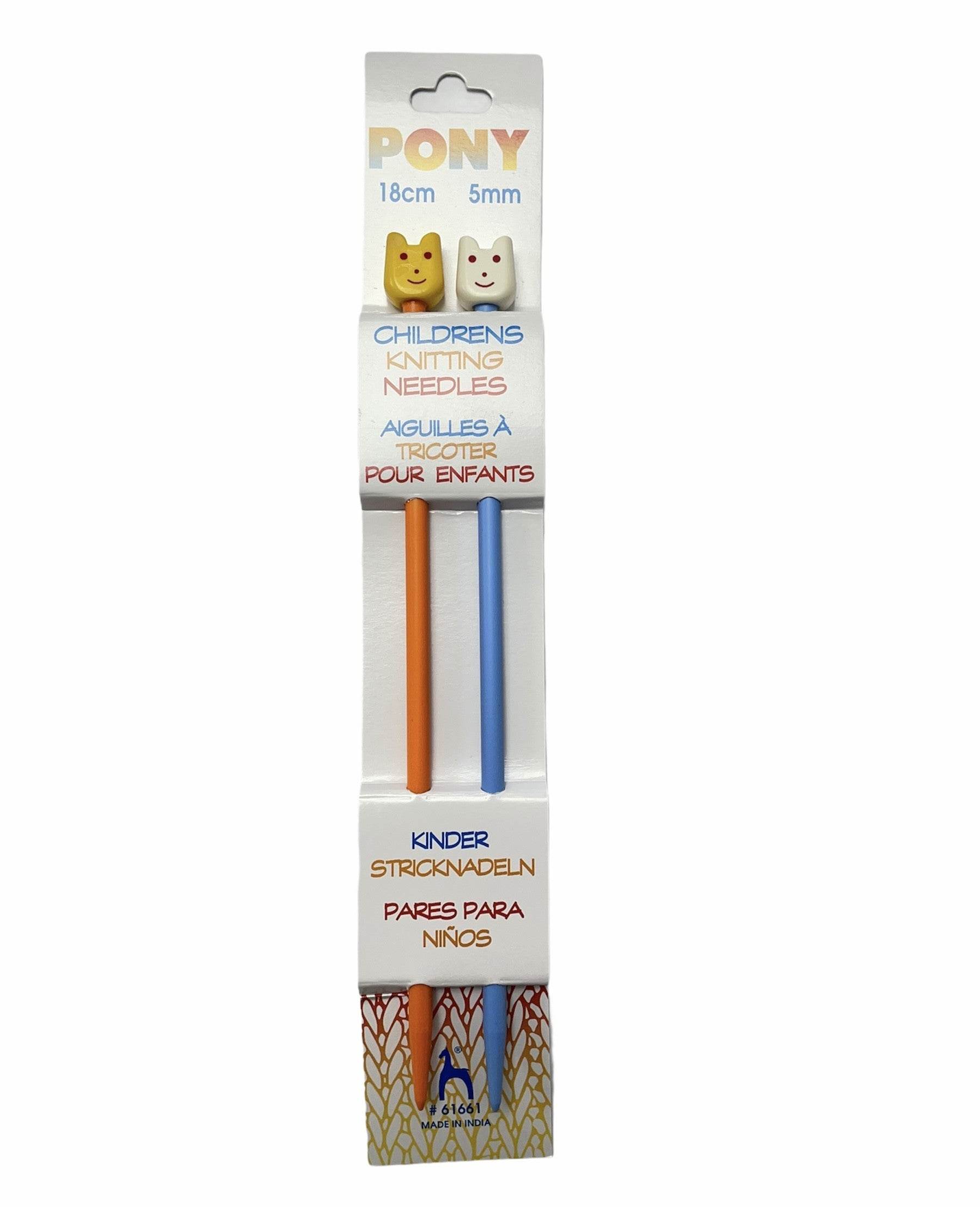 FERRI MAGLIA PER BAMBINI 18 Cm - Pony - - LacariaRicami.Store