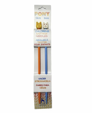 FERRI MAGLIA PER BAMBINI 18 Cm - Pony - - LacariaRicami.Store