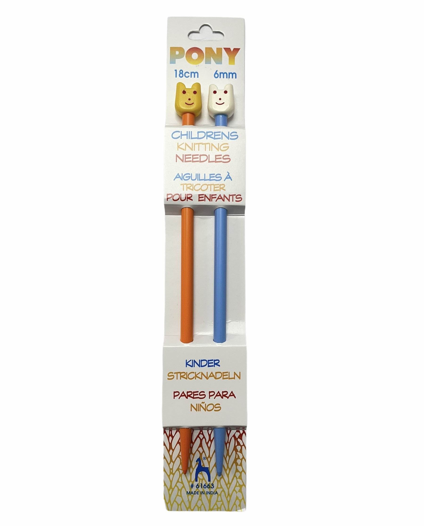 FERRI MAGLIA PER BAMBINI 18 Cm - Pony - - LacariaRicami.Store