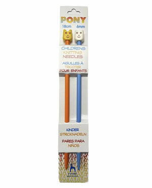 FERRI MAGLIA PER BAMBINI 18 Cm - Pony - - LacariaRicami.Store